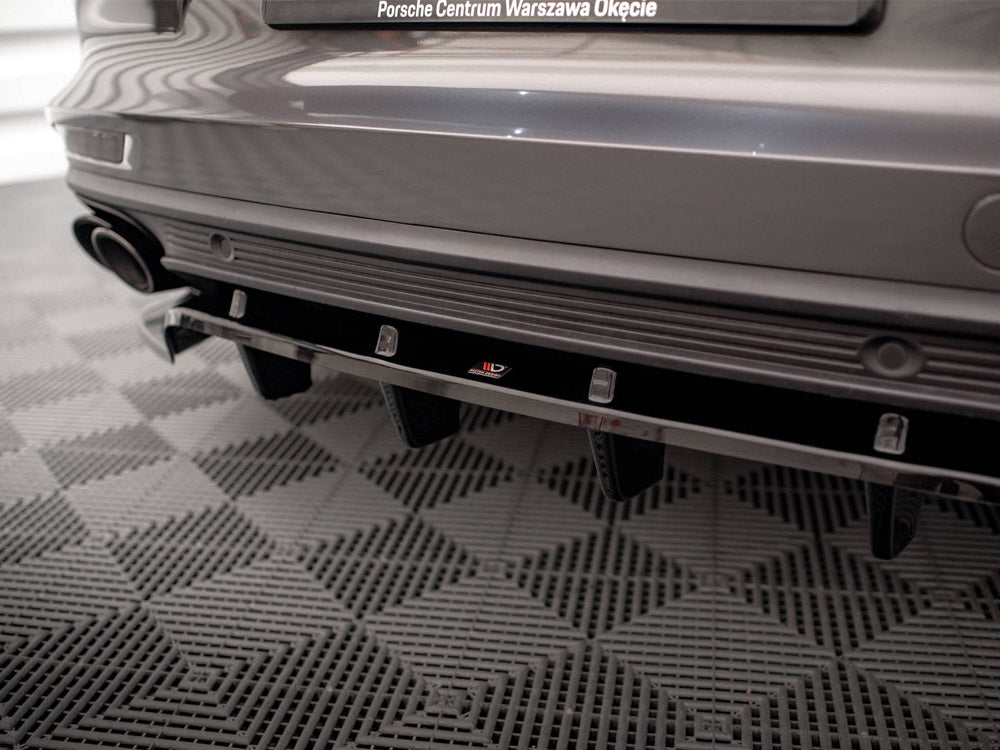 Maxton Design Rear Splitter (Vertical Bars) Porsche Panamera Turbo S E-Hybrid / Panamera E-Hybrid / Panamera 4S 971 - PO-PA-971-H-RD1G+RD2G - Image 5