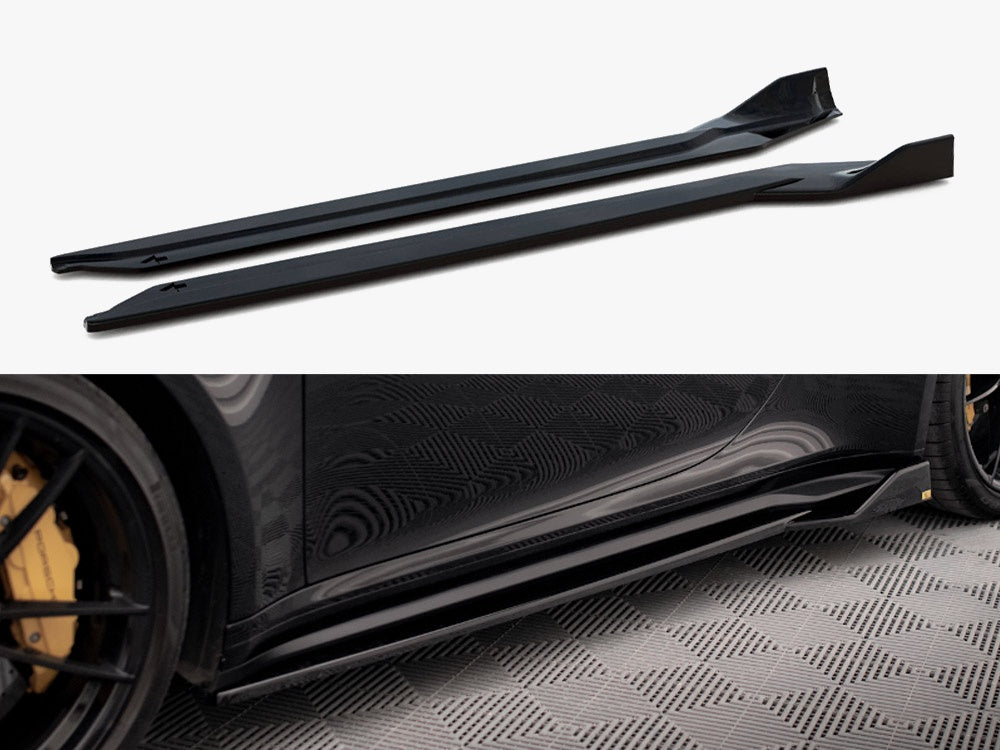 Maxton Design Side Skirts Diffusers Porsche 911 Turbo S 992 - PO-911-992-TURBO-S-SD1G - Image 1