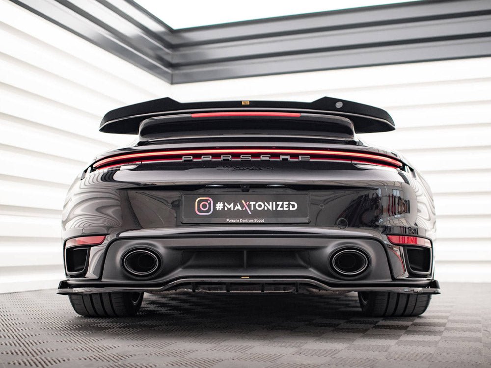 Maxton Design Rear Splitter (Vertical Bars) Porsche 911 Turbo S 992 - PO-911-992-TURBO-S-RD1G+RD2G - Image 3