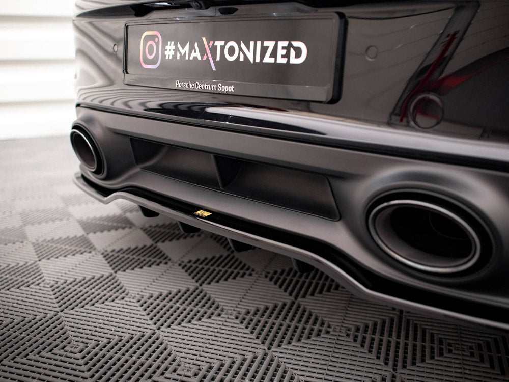 Maxton Design Rear Splitter (Vertical Bars) Porsche 911 Turbo S 992 - PO-911-992-TURBO-S-RD1G+RD2G - Image 5