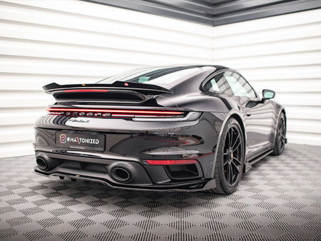 Maxton Design Rear Splitter (Vertical Bars) Porsche 911 Turbo S 992 - PO-911-992-TURBO-S-RD1G+RD2G - Image 2