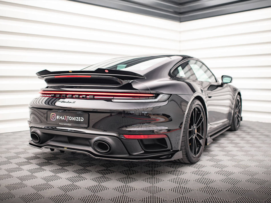Maxton Design Rear Splitter (Vertical Bars) Porsche 911 Turbo S 992 - PO-911-992-TURBO-S-RD1G+RD2G - Image 2
