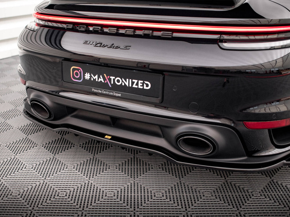 Maxton Design Rear Splitter (Vertical Bars) Porsche 911 Turbo S 992 - PO-911-992-TURBO-S-RD1G+RD2G - Image 4
