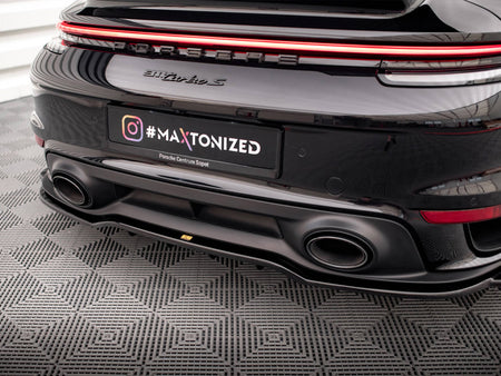 Maxton Design Rear Splitter (Vertical Bars) Porsche 911 Turbo S 992 - PO-911-992-TURBO-S-RD1G+RD2G - Image 4