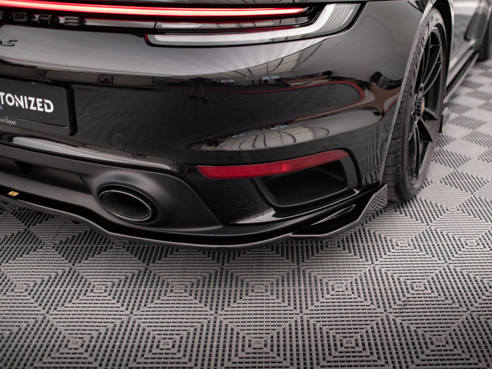 Maxton Design Rear Splitter (Vertical Bars) Porsche 911 Turbo S 992 - PO-911-992-TURBO-S-RD1G+RD2G - Image 6