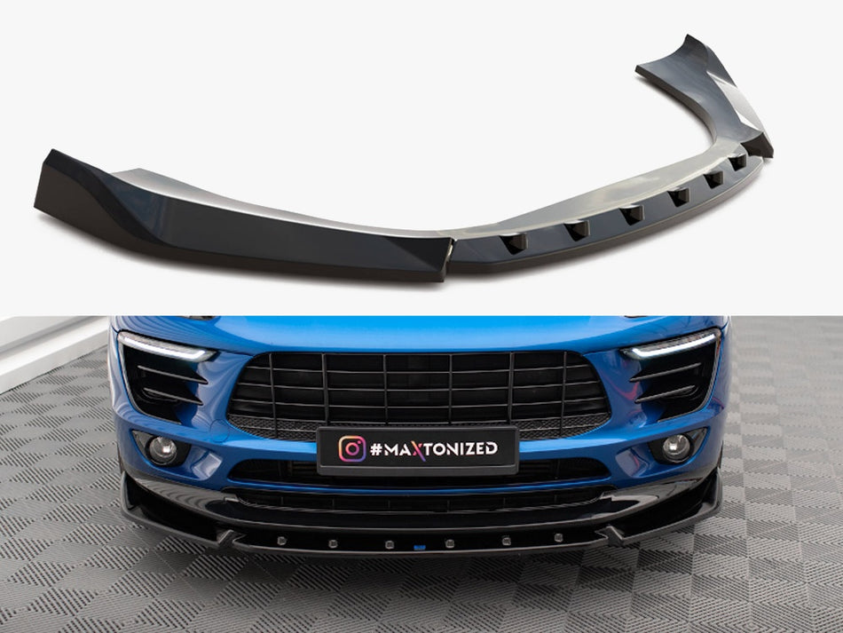 Maxton Design Front Splitter V.2 Porsche Macan Mk1 - PO-MA-1-FD2G - Image 1