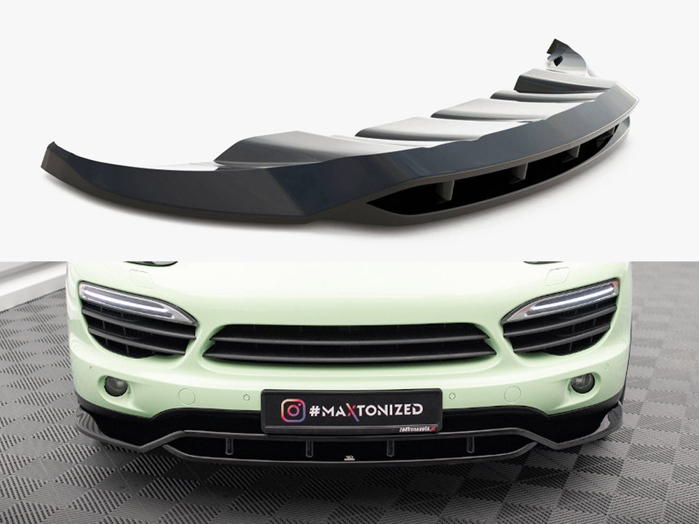 Maxton Design Front Splitter Porsche Cayenne Mk2 - PO-CAY-2-FD1G+FD1RG - Image 1