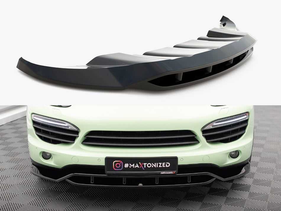 Maxton Design Front Splitter Porsche Cayenne Mk2 - PO-CAY-2-FD1G+FD1RG - Image 1