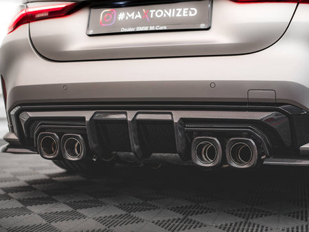 Maxton Design Carbon Fiber Rear Diffuser BMW M4 G82 / M3 G80 - CF-BM-4-G82-M-RS1-245-P - Image 9