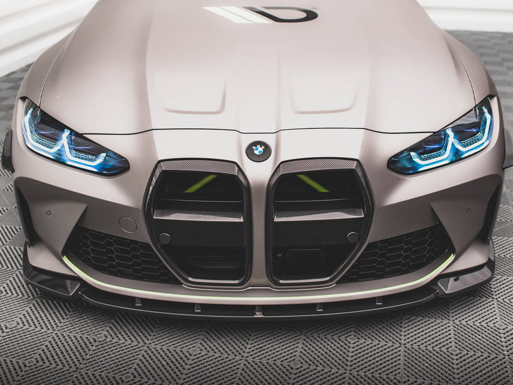 Maxton Design Carbon Fiber Front Grill + License Plate Holder Base BMW M4 G82 / M3 G80 - CF-BM-4-G82-M-G1-245V-P - Image 6