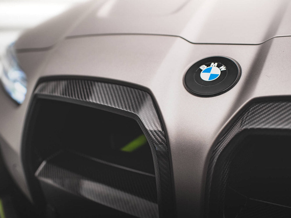 Carbon Fiber Front Grill + License Plate Holder Base BMW M4 G82