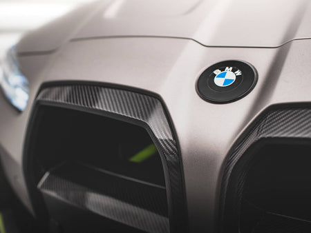 Maxton Design Carbon Fiber Front Grill + License Plate Holder Base BMW M4 G82 / M3 G80 - CF-BM-4-G82-M-G1-245V-P - Image 9