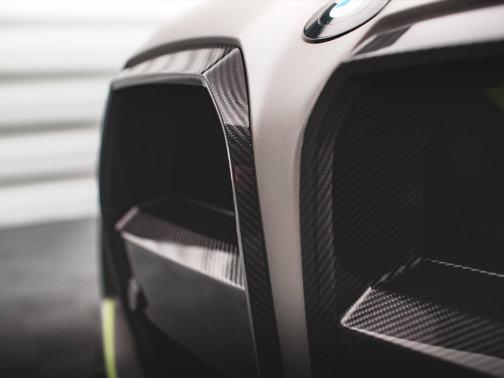 Maxton Design Carbon Fiber Front Grill + License Plate Holder Base BMW M4 G82 / M3 G80 - CF-BM-4-G82-M-G1-245V-P - Image 11