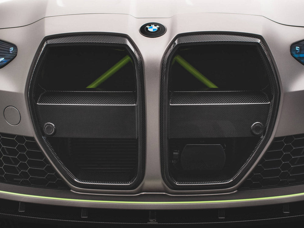 Maxton Design Carbon Fiber Front Grill + License Plate Holder Base BMW M4 G82 / M3 G80 - CF-BM-4-G82-M-G1-245V-P - Image 14
