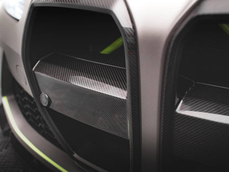 Maxton Design Carbon Fiber Front Grill + License Plate Holder Base BMW M4 G82 / M3 G80 - CF-BM-4-G82-M-G1-245V-P - Image 21