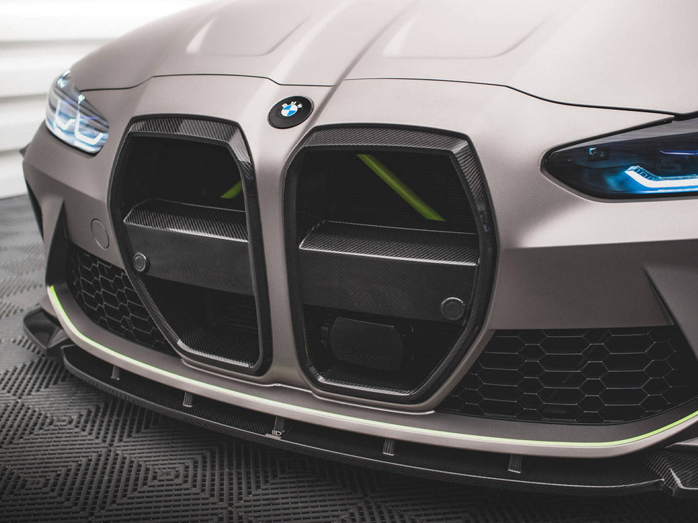 Maxton Design Carbon Fiber Front Grill + License Plate Holder Base BMW M4 G82 / M3 G80 - CF-BM-4-G82-M-G1-245V-P - Image 12