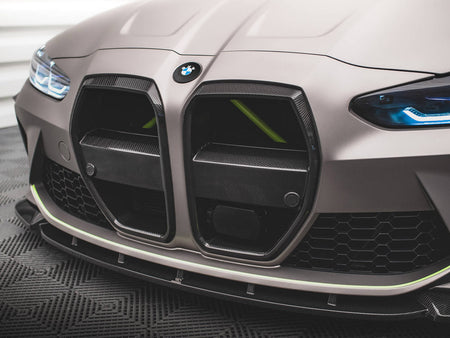 Maxton Design Carbon Fiber Front Grill + License Plate Holder Base BMW M4 G82 / M3 G80 - CF-BM-4-G82-M-G1-245V-P - Image 12