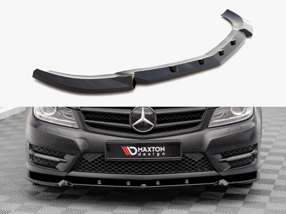Front Splitter V.1 Mercedes-Benz C Coupe / Sedan / Estate AMG-Line C204 / W204 Facelift / S204 Facelift