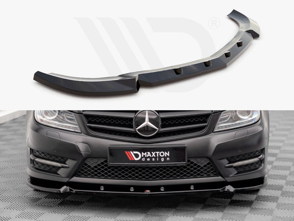 MAXTON DESIGN Front Splitter V.1 Mercedes-Benz C Coupe / Sedan / Estate AMG-Line C204 / W204 Facelift / S204 Facelift