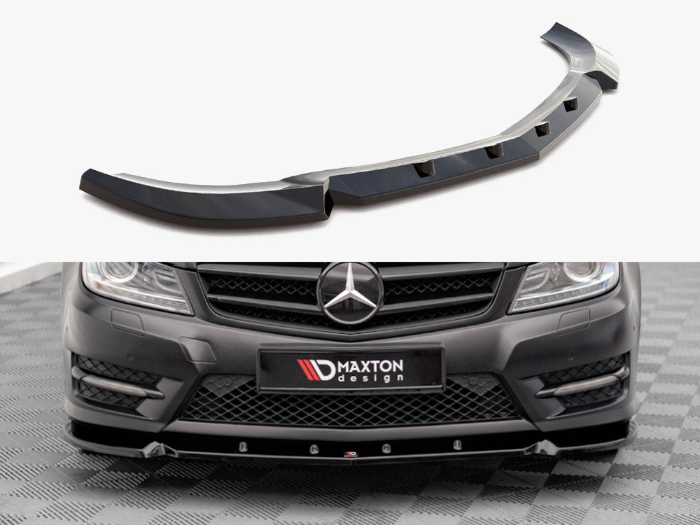 Maxton Design Front Splitter V.1 Mercedes-Benz C Coupe / Sedan / Estate AMG-Line C204 / W204 Facelift / S204 Facelift - ME-C-204F-AMGLINE-C-FD1G - Image 1