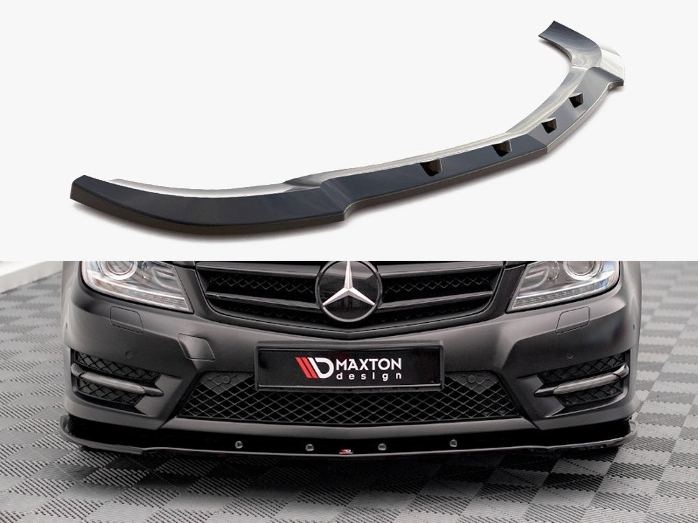 Maxton Design Front Splitter V.2 Mercedes-Benz C Coupe / Sedan / Estate AMG-Line C204 / W204 Facelift / S204 Facelift - ME-C-204F-AMGLINE-C-FD2G - Image 1