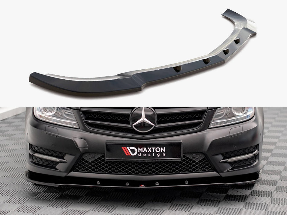 Maxton Design Front Splitter V.2 Mercedes-Benz C Coupe / Sedan / Estate AMG-Line C204 / W204 Facelift / S204 Facelift - ME-C-204F-AMGLINE-C-FD2G - Image 1
