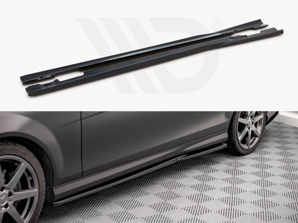 MAXTON DESIGN Side Skirts Diffusers Mercedes-Benz C Coupe / Sedan / Estate AMG-Line C204 / W204 Facelift / S204 Facelift