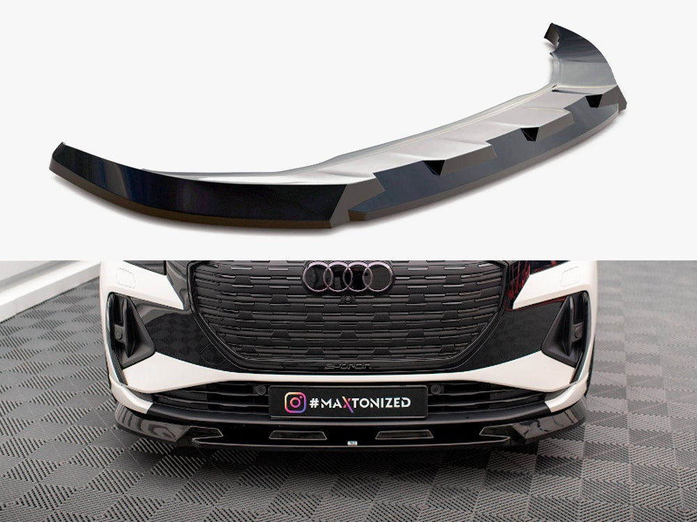 Maxton Design Front Splitter V.1 Audi Q4 e-Tron Sportback Mk1 - AU-Q4-ETRON-1-SB-FD1G - Image 1