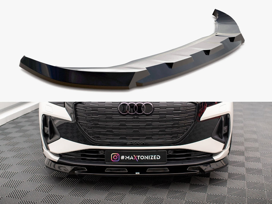 Maxton Design Front Splitter V.1 Audi Q4 e-Tron Sportback Mk1 - AU-Q4-ETRON-1-SB-FD1G - Image 1