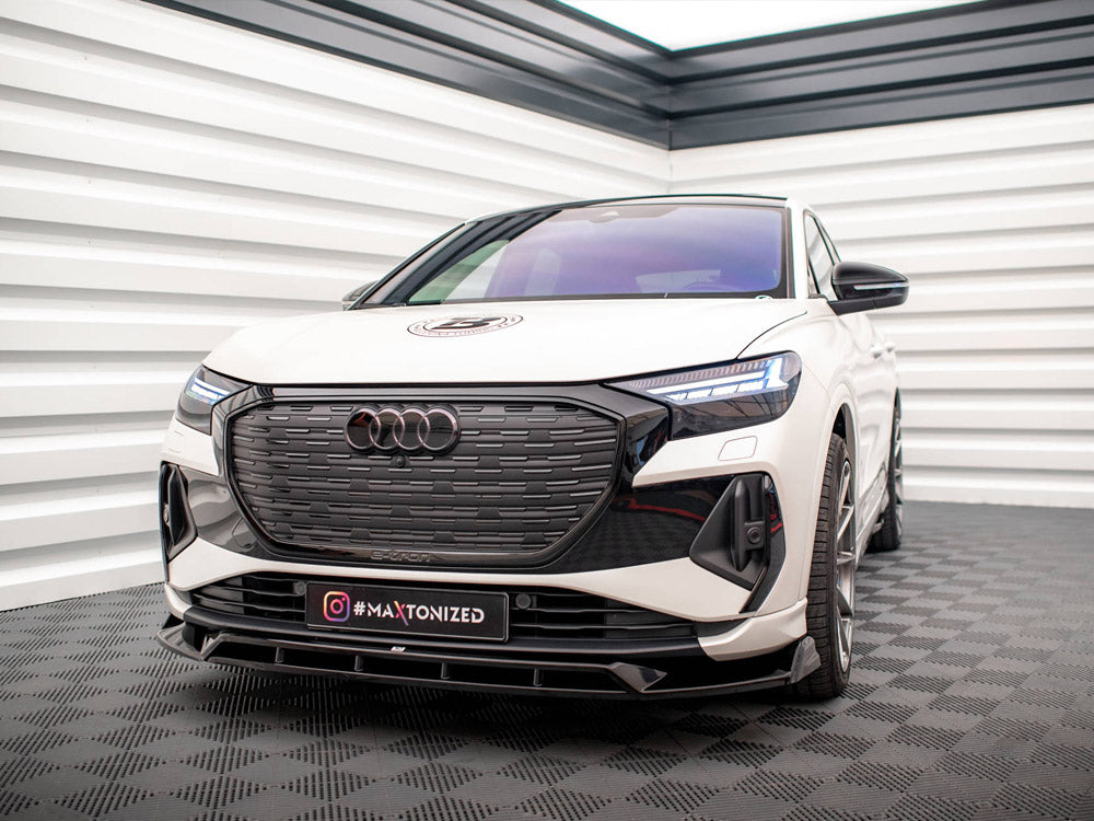 Maxton Design Front Splitter V.2 Audi Q4 e-Tron Sportback Mk1 - AU-Q4-ETRON-1-SB-FD2G+FD2RG - Image 2