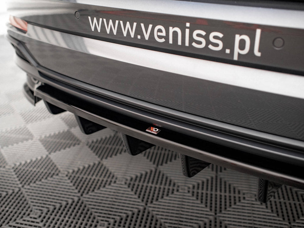 Maxton Design Central Rear Splitter (Vertical Bars) Audi Q3 S-Line F3 - AU-Q3-2-SLINE-RD1G+RD2G - Image 4