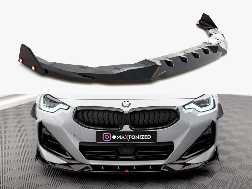 Maxton Design Front Splitter V.2 + Flaps BMW 2 Coupe M-Pack / M240i G42 - BM-2-42-MPACK-FD2G+FSF1B - Image 1
