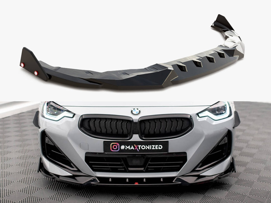 Maxton Design Front Splitter V.2 + Flaps BMW 2 Coupe M-Pack / M240i G42 - BM-2-42-MPACK-FD2G+FSF1B - Image 1