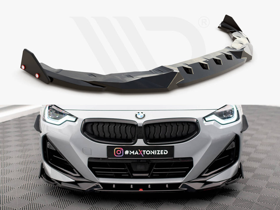 MAXTON DESIGN Front Splitter V.2 + Flaps BMW 2 Coupe M-Pack / M240i G42