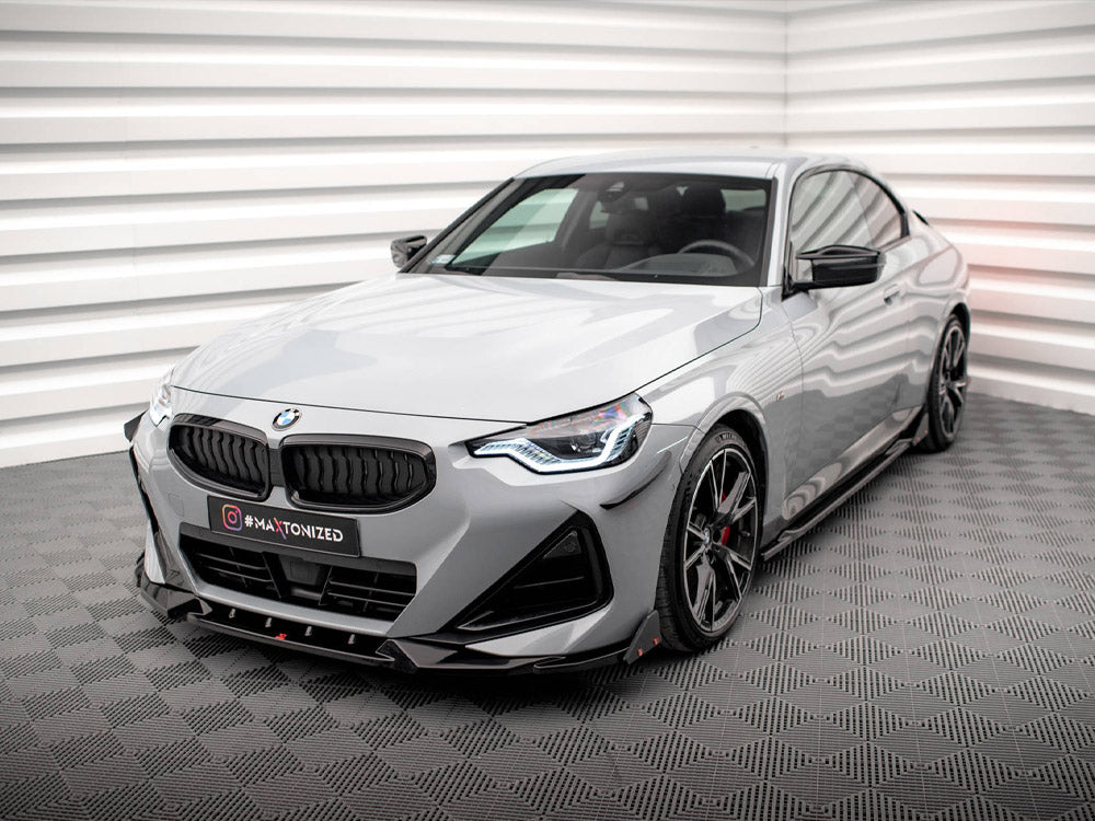 Maxton Design Front Splitter V.2 + Flaps BMW 2 Coupe M-Pack / M240i G42 - BM-2-42-MPACK-FD2G+FSF1B - Image 2