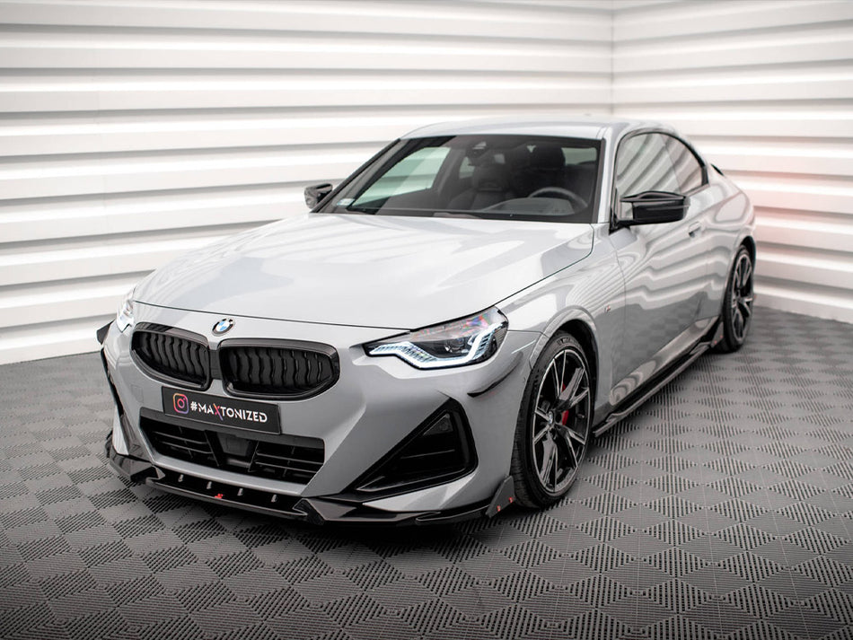 Maxton Design Front Splitter V.2 + Flaps BMW 2 Coupe M-Pack / M240i G42 - BM-2-42-MPACK-FD2G+FSF1B - Image 2