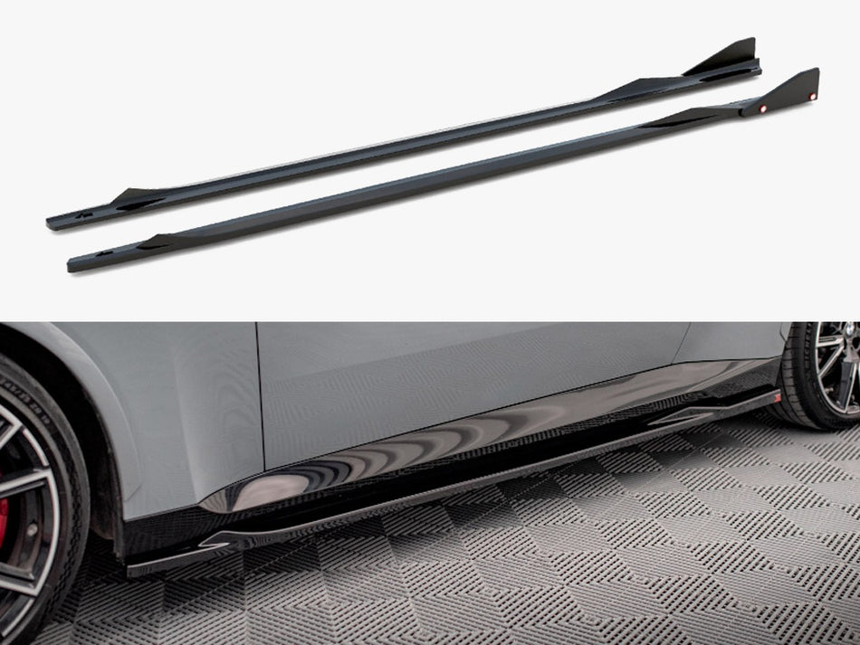 Maxton Design Side Skirts Diffusers V.2 + Flaps BMW 2 Coupe M-Pack / M240i G42 - BM-2-42-MPACK-SD2G+SF1B - Image 1