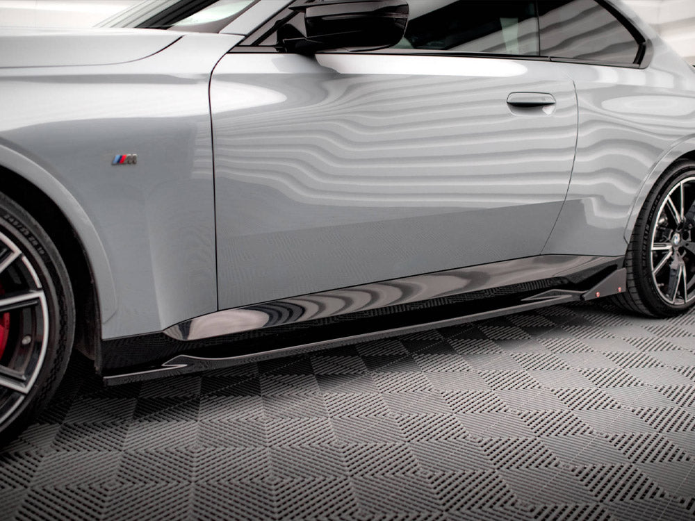 Maxton Design Side Skirts Diffusers V.2 + Flaps BMW 2 Coupe M-Pack / M240i G42 - BM-2-42-MPACK-SD2G+SF1B - Image 3