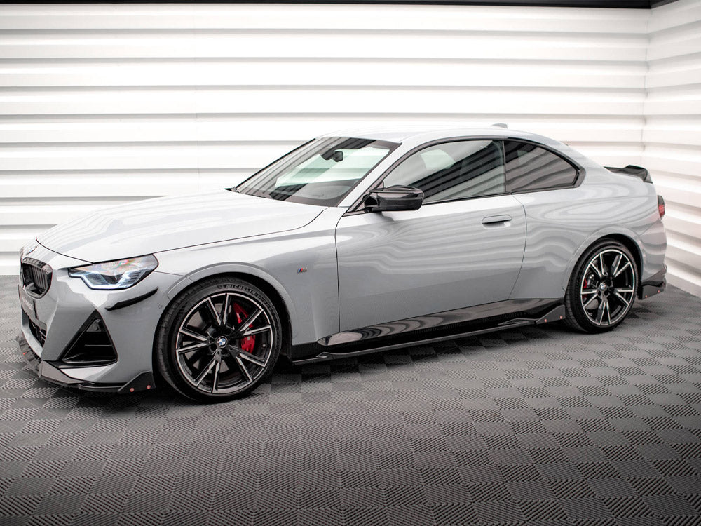 Maxton Design Side Skirts Diffusers V.2 + Flaps BMW 2 Coupe M-Pack / M240i G42 - BM-2-42-MPACK-SD2G+SF1B - Image 2