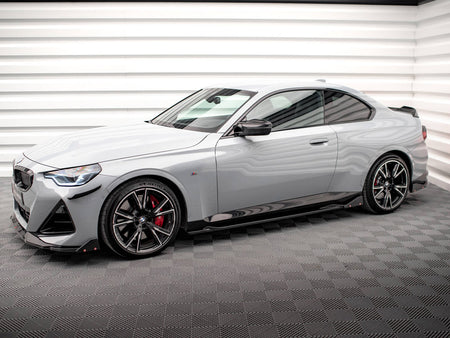 Maxton Design Side Skirts Diffusers V.2 + Flaps BMW 2 Coupe M-Pack / M240i G42 - BM-2-42-MPACK-SD2G+SF1B - Image 2