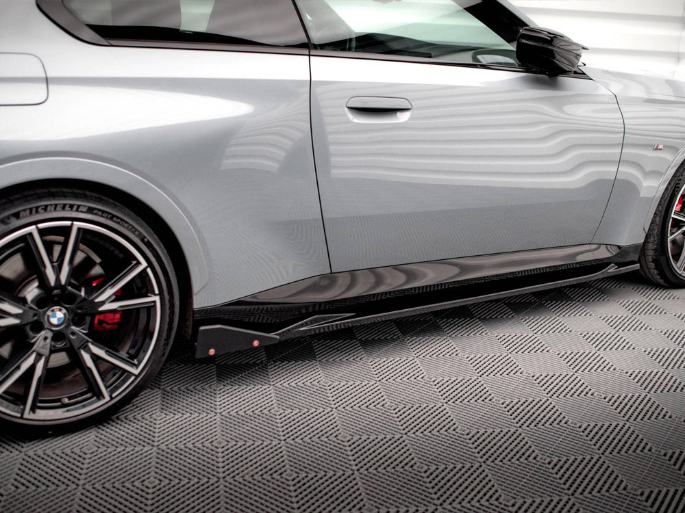 Maxton Design Side Skirts Diffusers V.2 + Flaps BMW 2 Coupe M-Pack / M240i G42 - BM-2-42-MPACK-SD2G+SF1B - Image 4