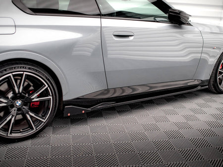 Maxton Design Side Skirts Diffusers V.2 + Flaps BMW 2 Coupe M-Pack / M240i G42 - BM-2-42-MPACK-SD2G+SF1B - Image 4