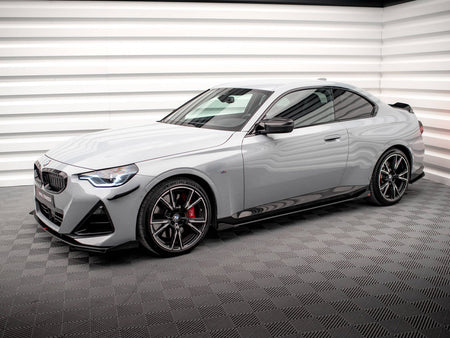 Maxton Design Street PRO Side Skirts Diffusers + Flaps BMW 2 Coupe M-Pack / M240i G42 - BM242MPACKCNC-SD1B+SF1G - Image 2