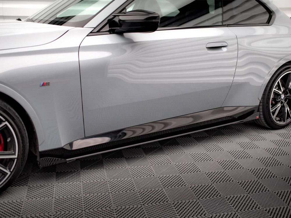 Maxton Design Street PRO Side Skirts Diffusers + Flaps BMW 2 Coupe M-Pack / M240i G42 - BM242MPACKCNC-SD1B+SF1G - Image 3