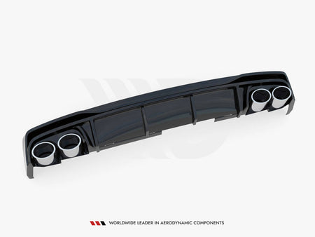 Maxton Design Rear Valance + Exhaust Ends Imitation Audi A6 S-Line / S6 C8 / C8 Facelift - AU-A6-C8-SLINE-RS1+RS1R+ - Image 11