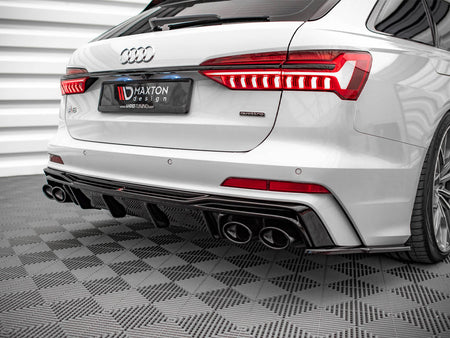 Maxton Design Rear Valance + Exhaust Ends Imitation Audi A6 S-Line / S6 C8 / C8 Facelift - AU-A6-C8-SLINE-RS1+RS1R+ - Image 4