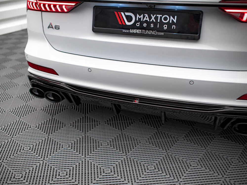 Maxton Design Rear Valance + Exhaust Ends Imitation Audi A6 S-Line / S6 C8 / C8 Facelift - AU-A6-C8-SLINE-RS1+RS1R+ - Image 5