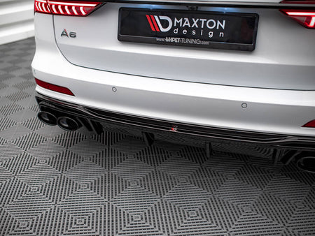 Maxton Design Rear Valance + Exhaust Ends Imitation Audi A6 S-Line / S6 C8 / C8 Facelift - AU-A6-C8-SLINE-RS1+RS1R+ - Image 5