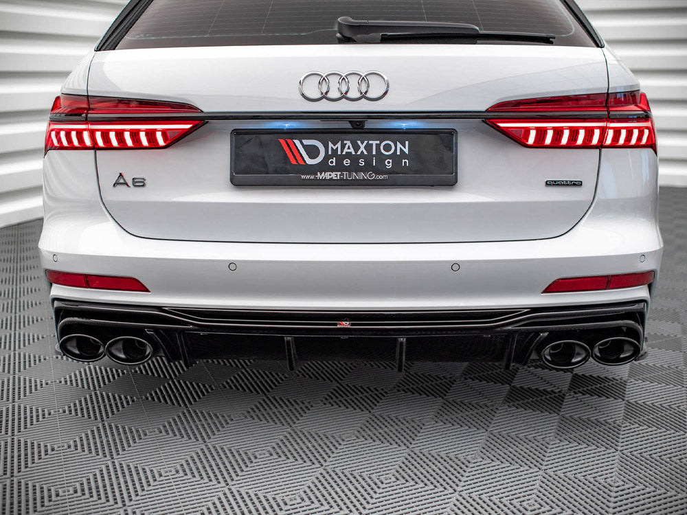 Maxton Design Rear Valance + Exhaust Ends Imitation Audi A6 S-Line / S6 C8 / C8 Facelift - AU-A6-C8-SLINE-RS1+RS1R+ - Image 3