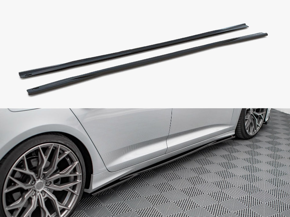 Maxton Design Side Skirt Diffusers Audi A6 S-Line / S6 C8 / C8 Facelift - AU-A6-C8-SLINE-SD1G - Image 1